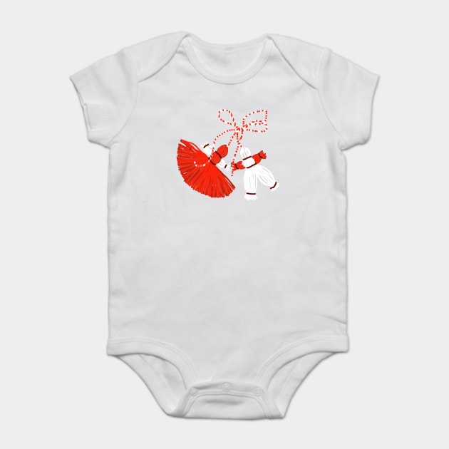 Baba Marta Day Martenitsa Baby Bodysuit by HolidayBug